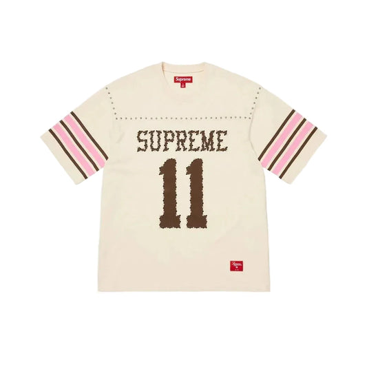 Supreme Studded S/S Football Top Cream